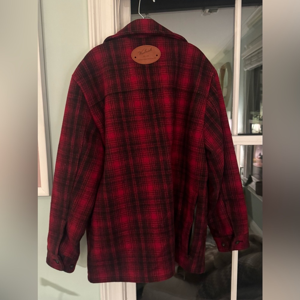 Woolrich Red and Black Plaid Men's Jacket - Picture 3 of 4
